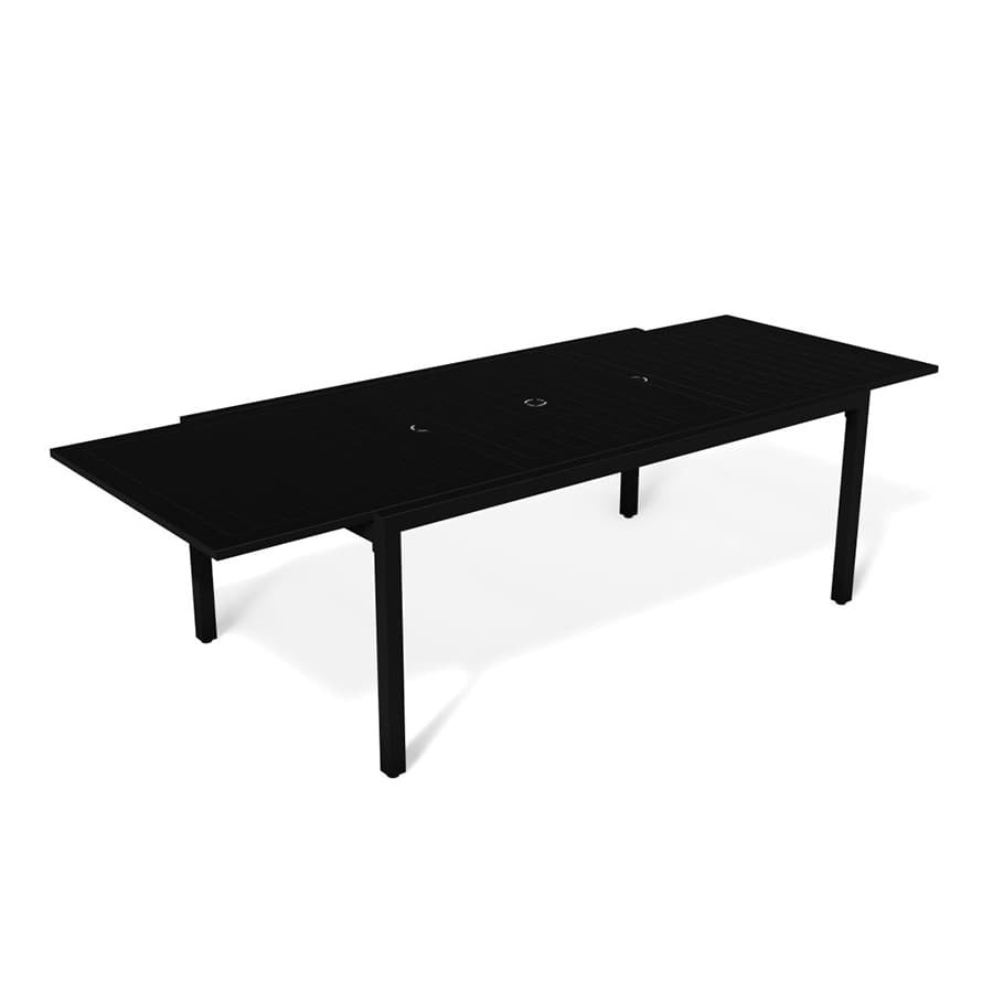 Table extensible Möbel avec dessus en lattes - Noir