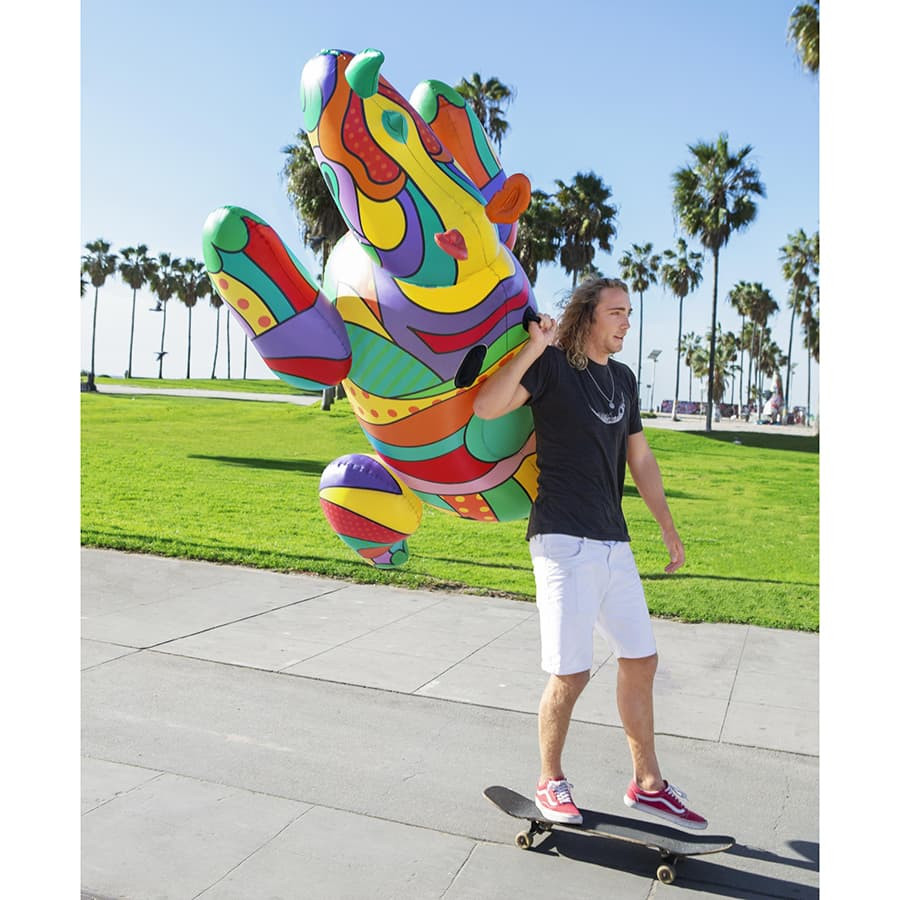 Gonflable Rhinoceros multicolore