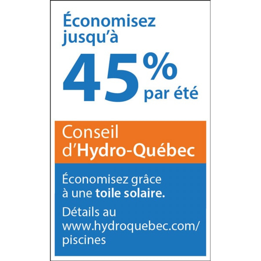 Toile solaire bleue 7mm - 30' ronde