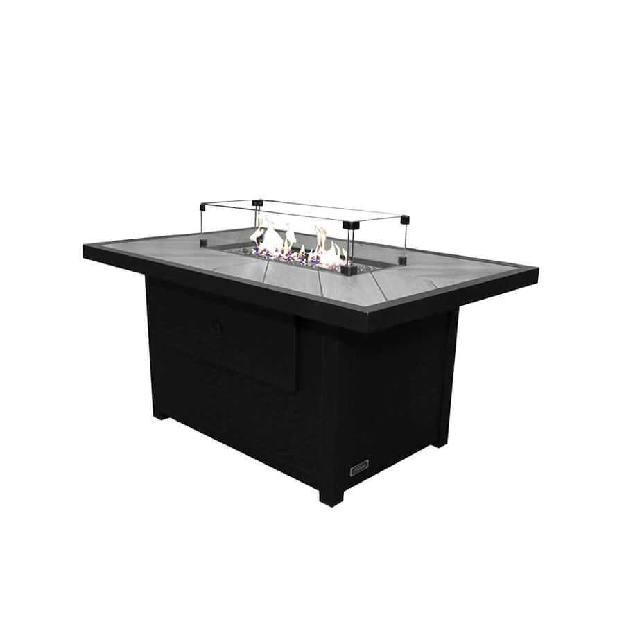 Linear fire pit table 51