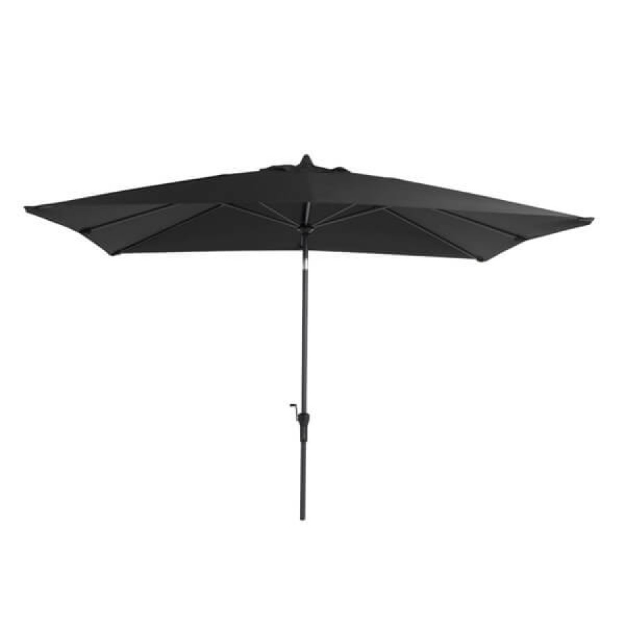 Parasol de marché rectangulaire - Noir - Gris
