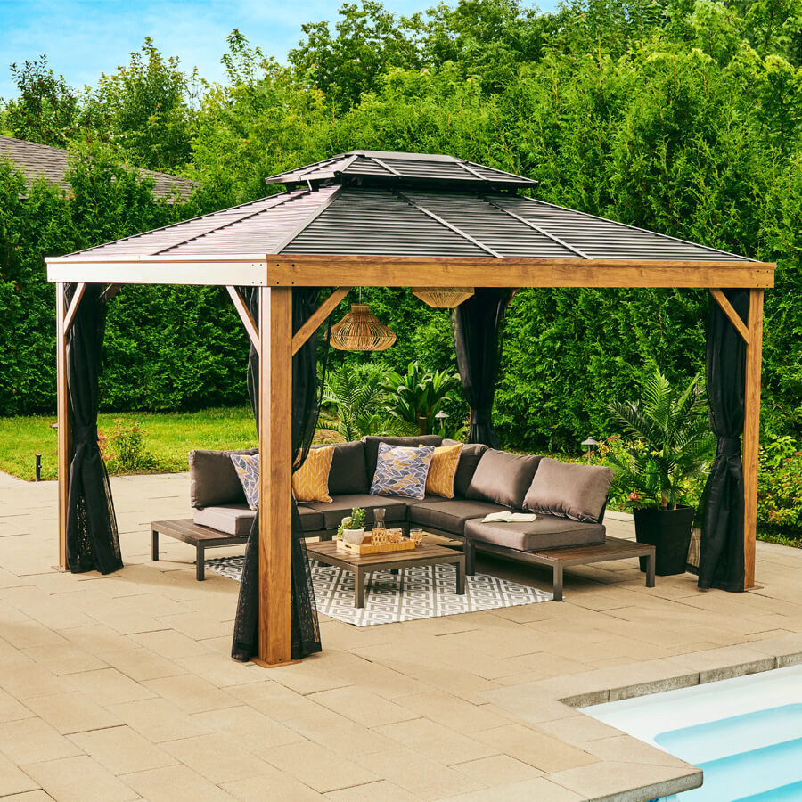 Gazebo Axel 10' x 14' - Naturel