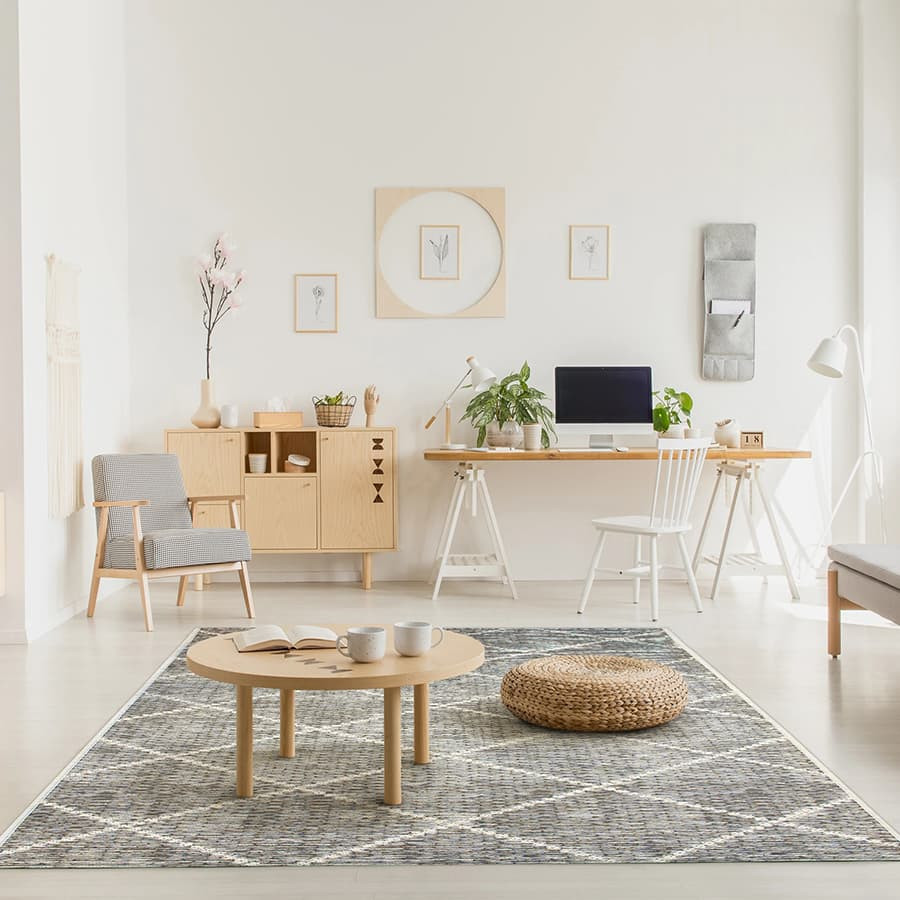 Tapis en polypropylène Esterno Delano Ivory - 5' x 8'