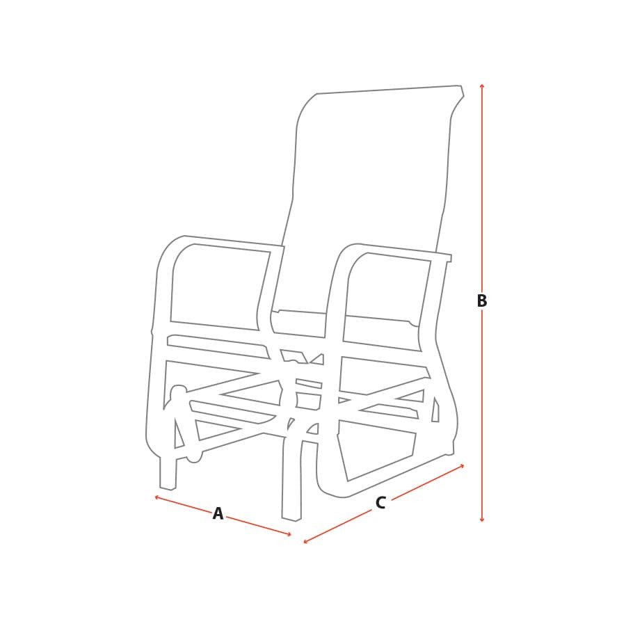 Chaise berçante Athena - Noir