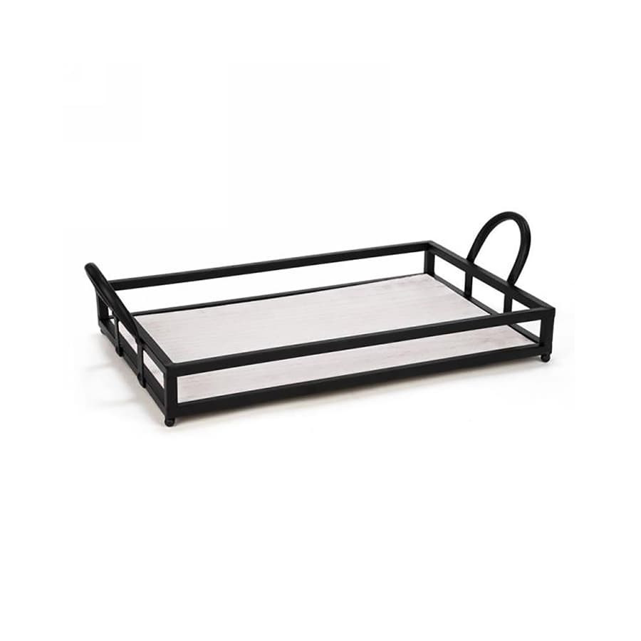 Metal tray with shop handles