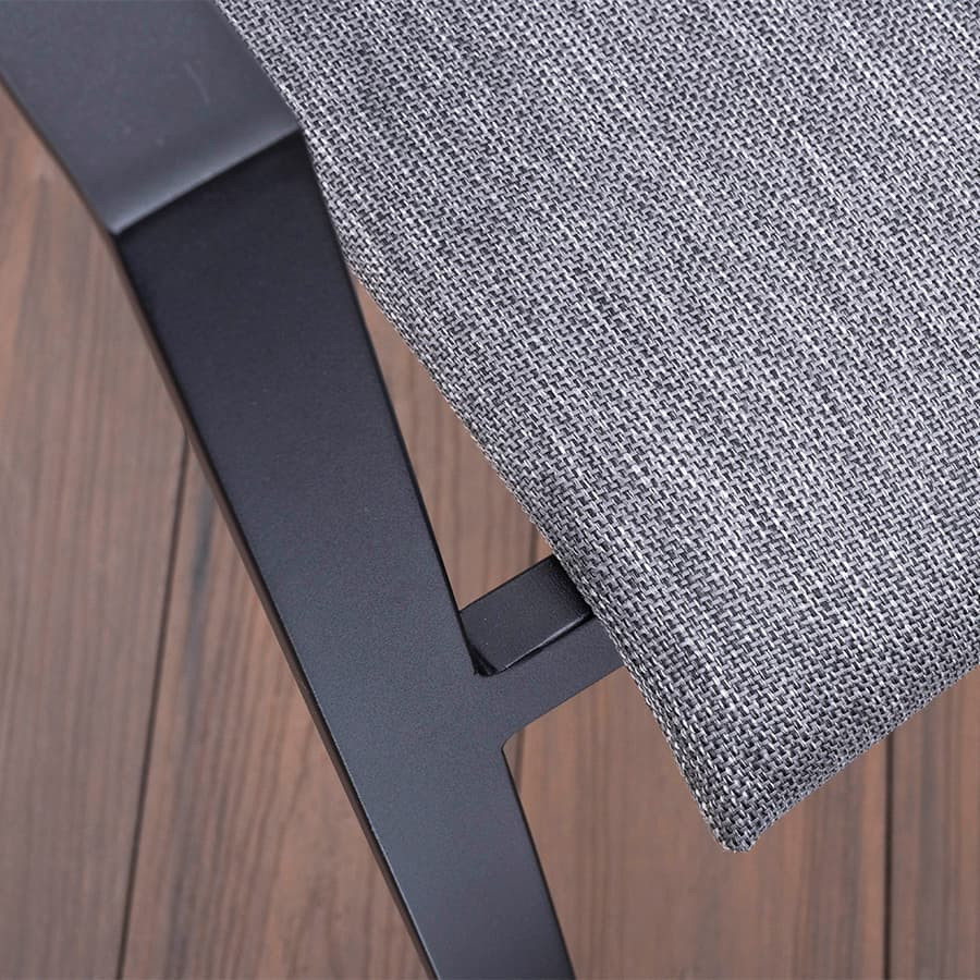 Chaise Iceland - Noir - Gris chamoiré