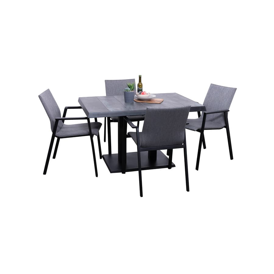 Chaise Iceland - Noir - Gris chamoiré