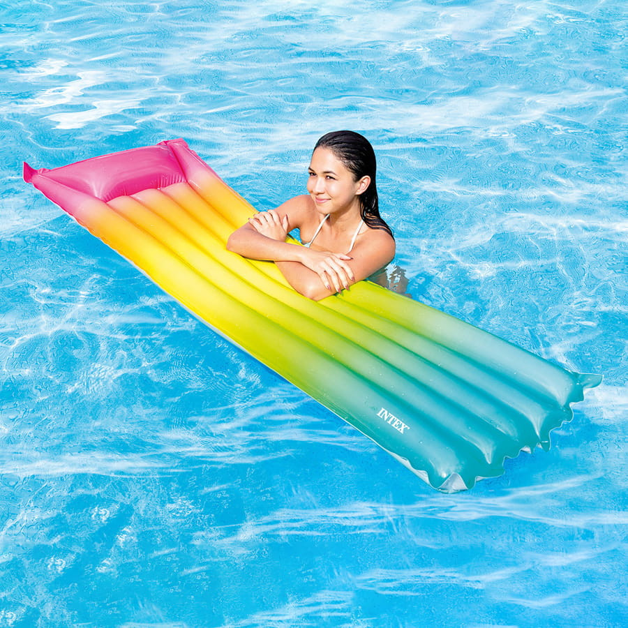 Inflatable mattress rainbow colors