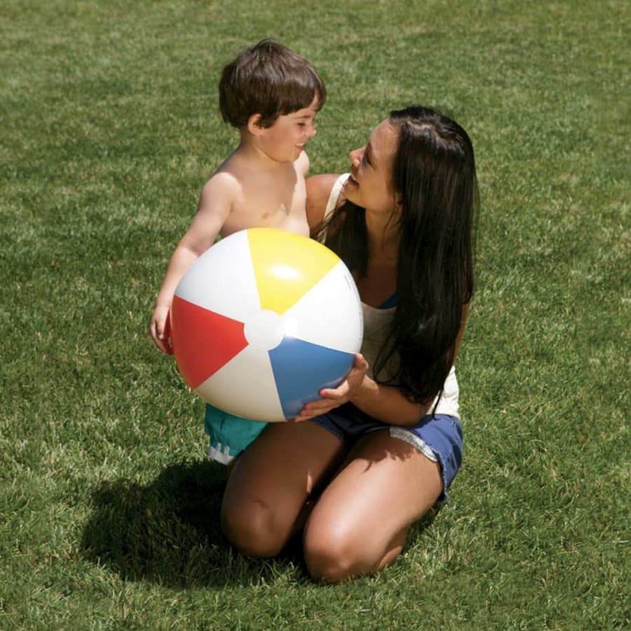 Inflatable colored beach ball