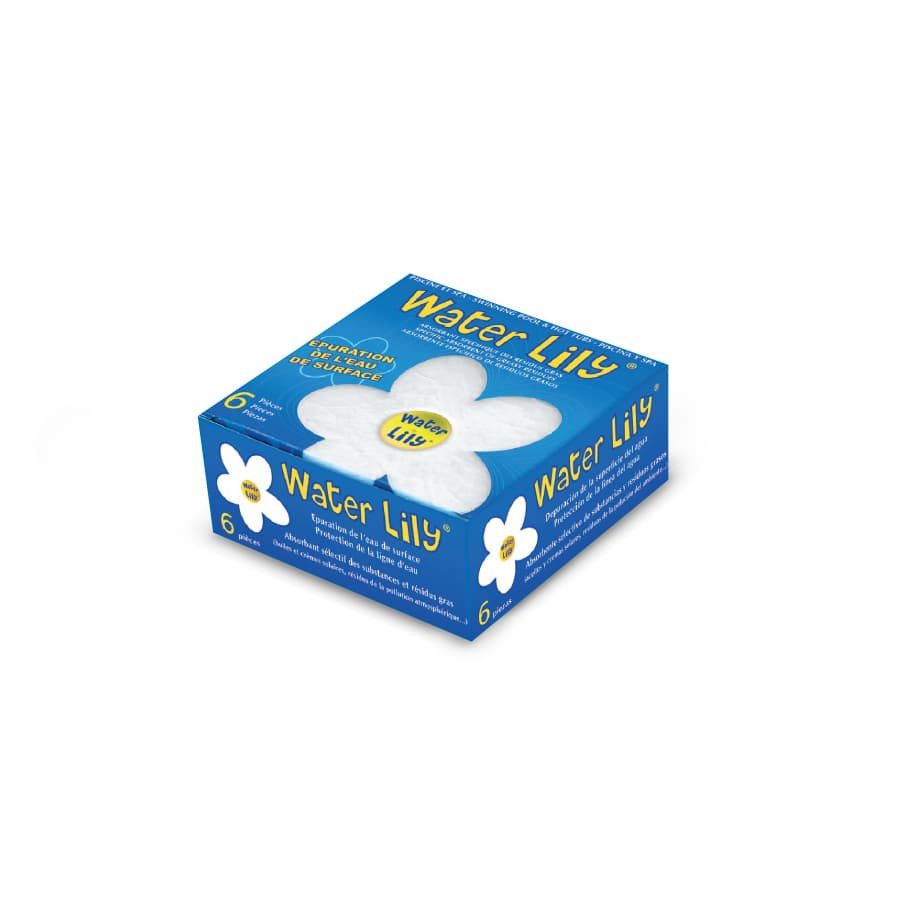 Absorbant de matière grasse et polluant Water Lily pour piscines et spas