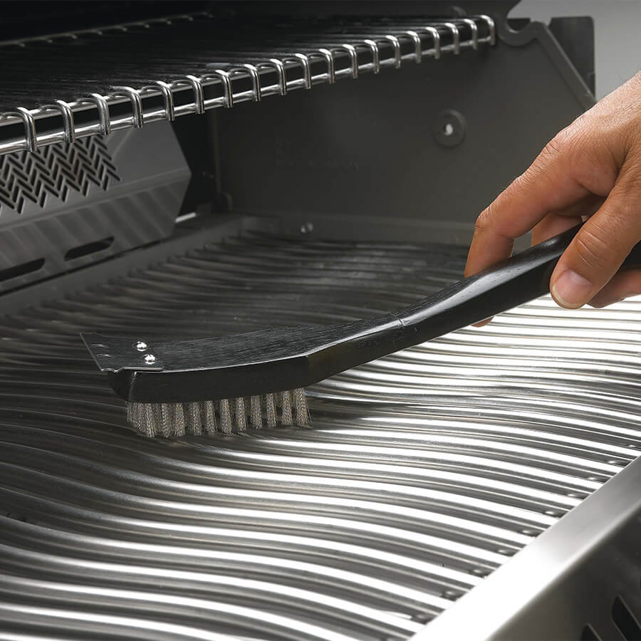 Grill brush with stainless steel bristles