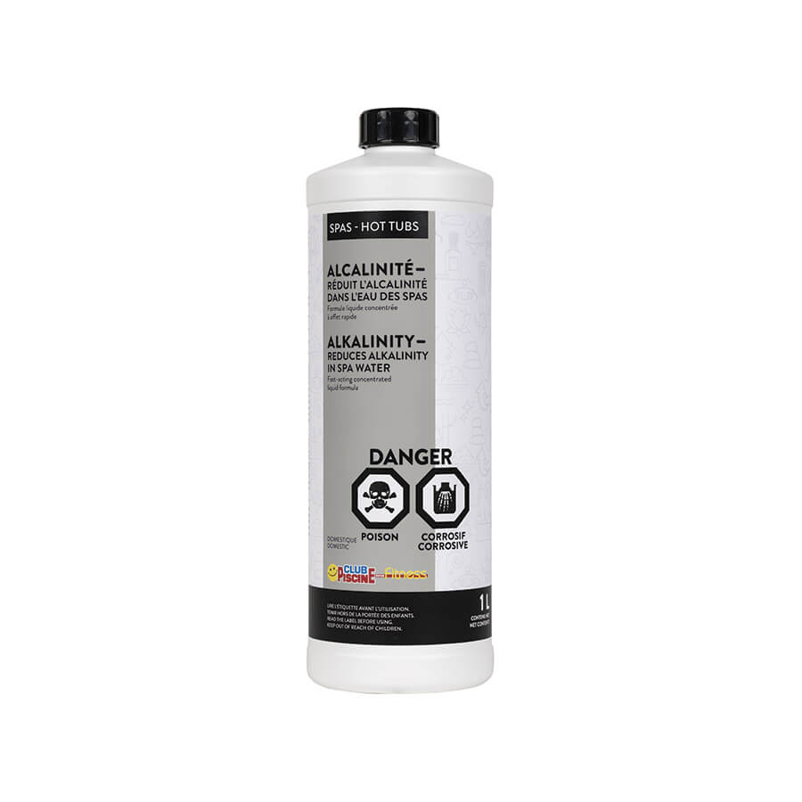 Alkalinity (-) for hot tub - 1 liter