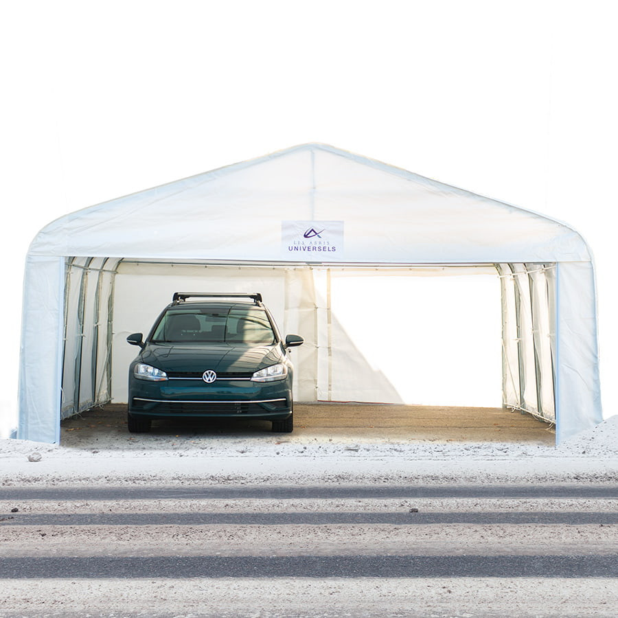 Abris d'auto double - 18' x 20' - Sans porte motorisée