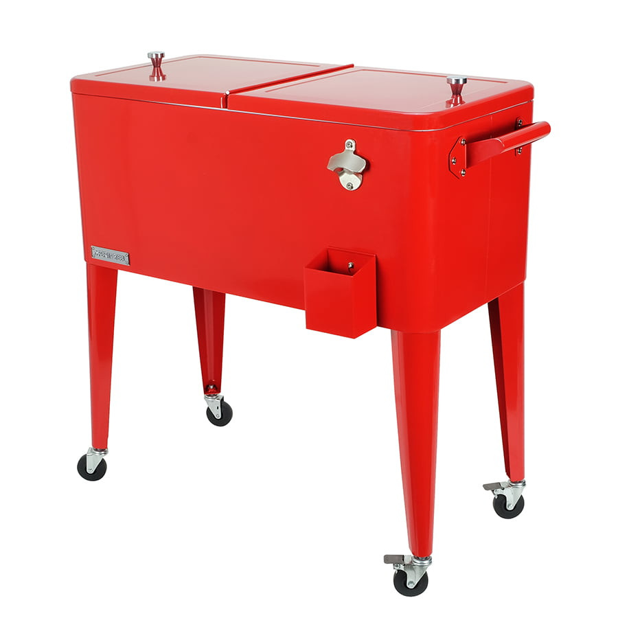 Colored patio cooler - Red