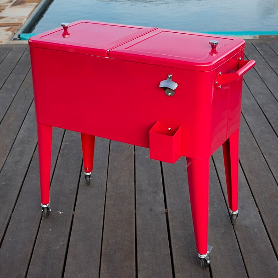 Colored patio cooler - Red