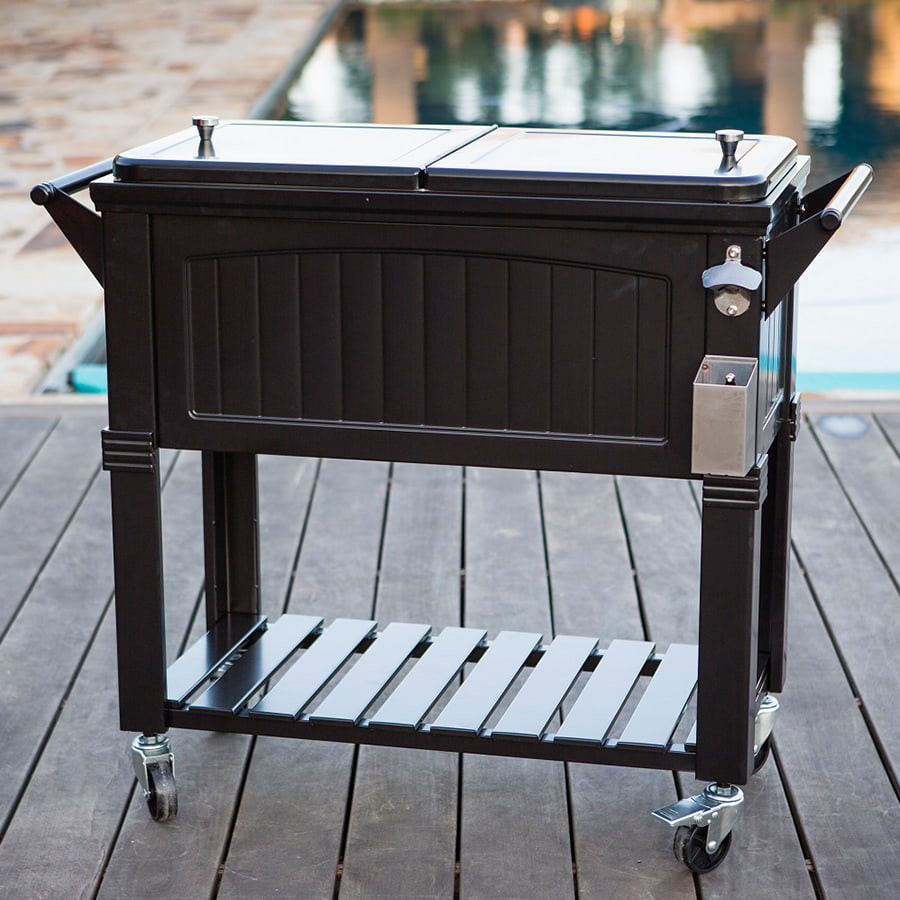 Antique furniture style patio cooler - Black