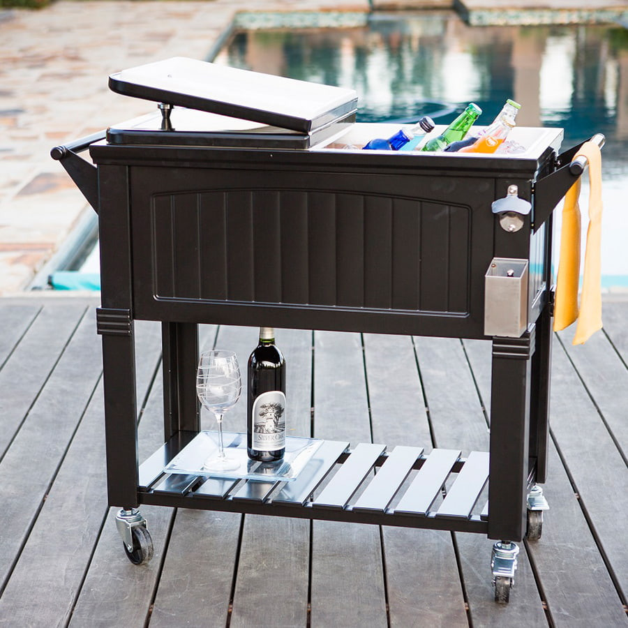 Antique furniture style patio cooler - Black