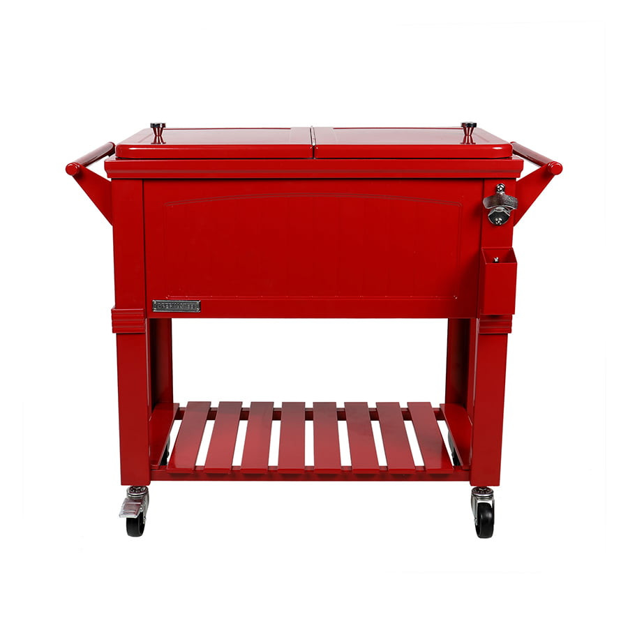 Antique furniture style patio cooler - Red