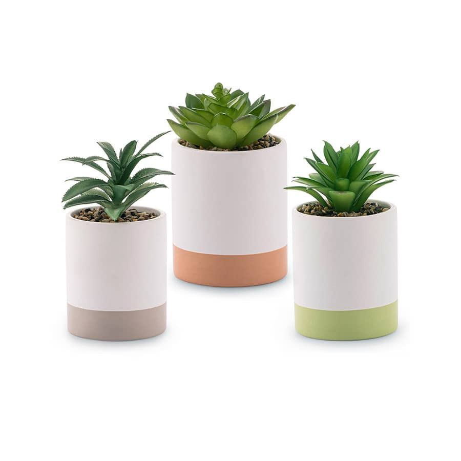 Artificial plant in ceramic pot 2 tones Club Piscine Super Fitness