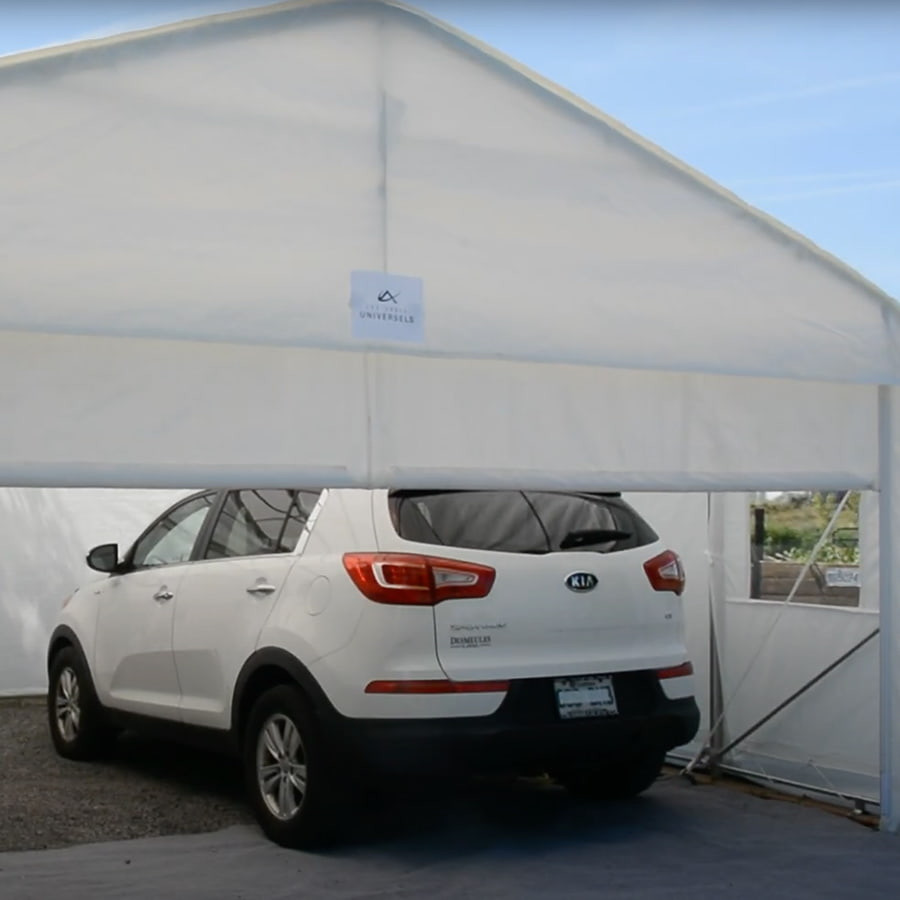 Porte motorisée pour abris d'auto double - Porte motorisée 16' pour abri d'auto double 20'