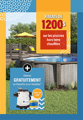 1 200$ de rabais sur les piscines hors terre chauffée!