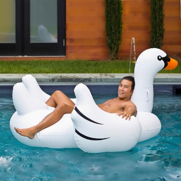 Flotteur de piscine géant en forme de cygne