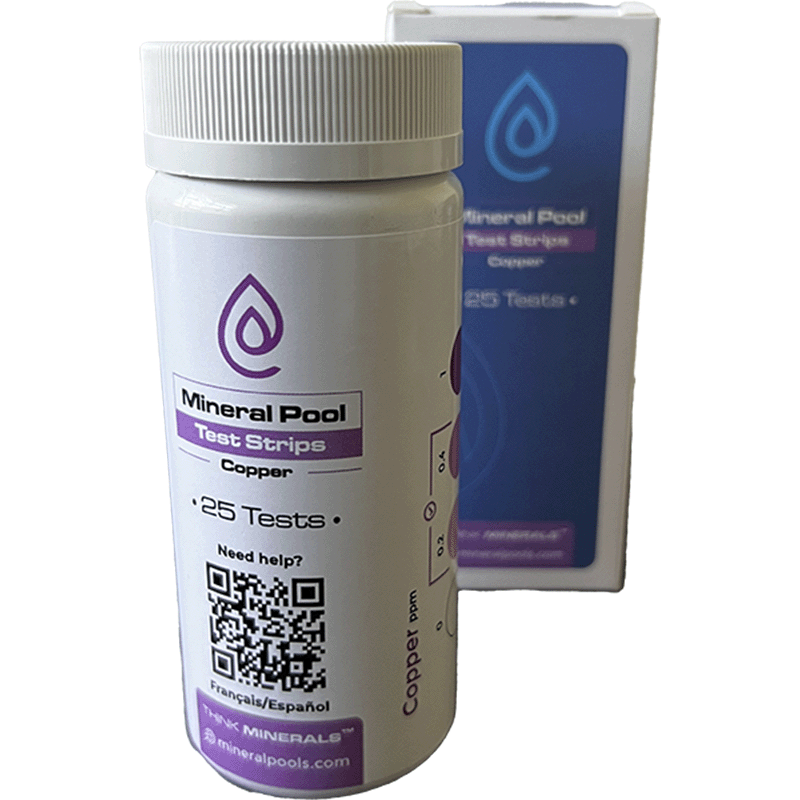 Mineral Pool Copper Test Strips (Bottle of 25)