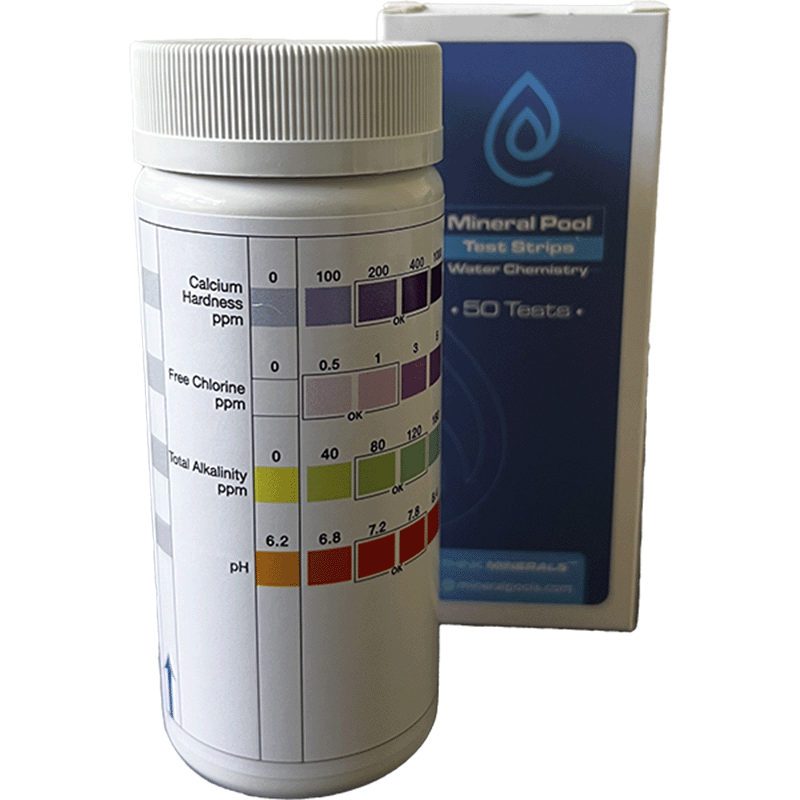 Mineral Pool Water Chemistry Test Strips (Bottle of 50)