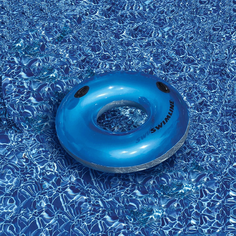 Tube d'anneau de piscine de style parc aquatique bleu (36 pouces)