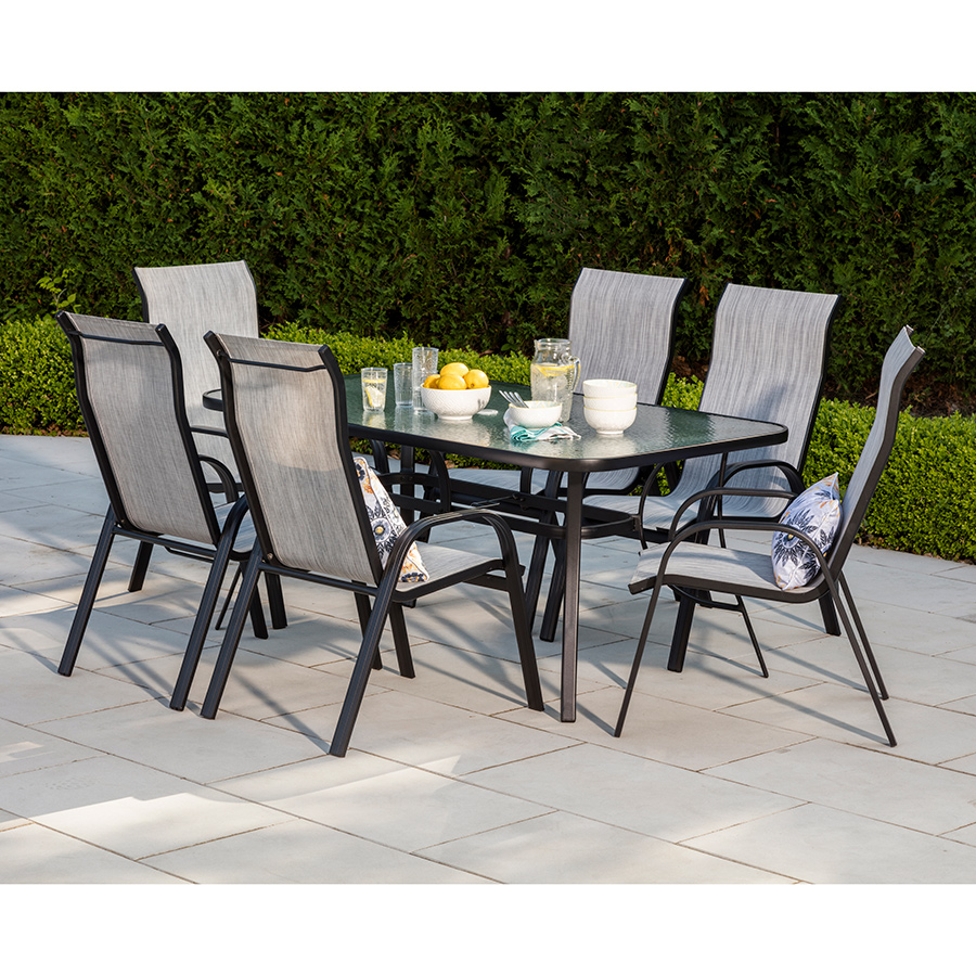 Ensemble à dîner San Andres 6 chaises et table 38" x 66"