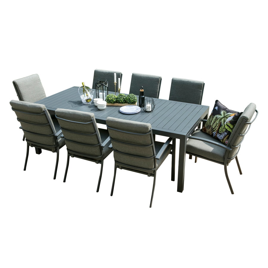 Savoy dining set 8 chairs with 41 x 86 table
