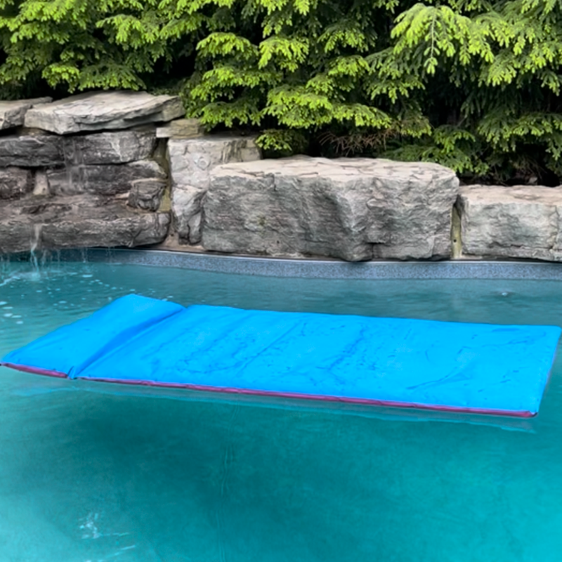 Matelas de piscine réversible FlotoMax de 6 pieds bleu / rose