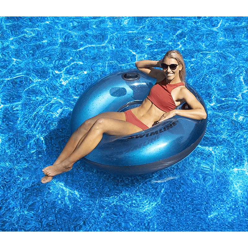 Blue Water Park Style Ring Tube - 42 inches