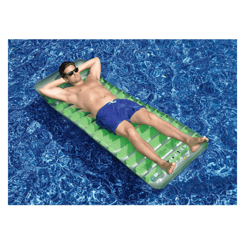 Green Deluxe Inflatable Mattress Pool Float