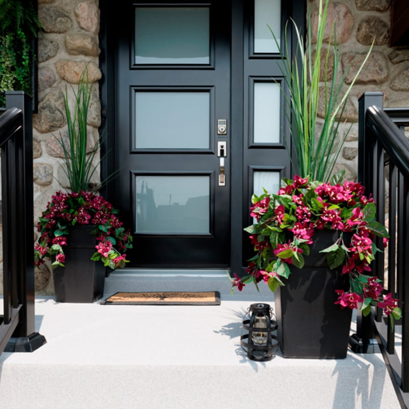 Jardinière en pot - Arrangement floral Bougainvillier mauve