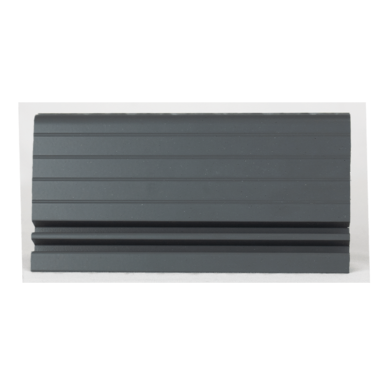 Margelle creusée à double voie grise avec coins arrondis de 2 pieds