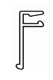 Single Track Side Mount White Aluminum Inground Coping 10 ft Length