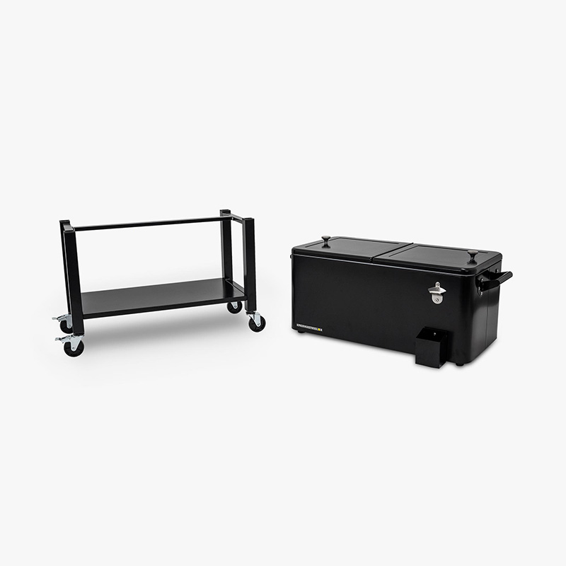 Glacière de patio avec cuve amovible - Noir