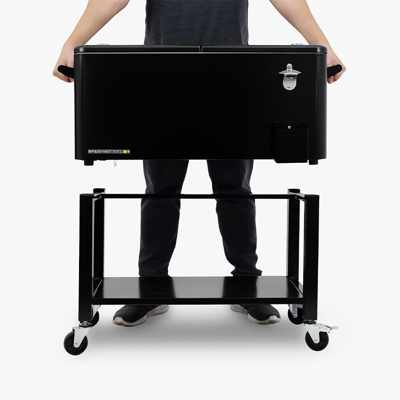 Glacière de patio avec cuve amovible - Noir