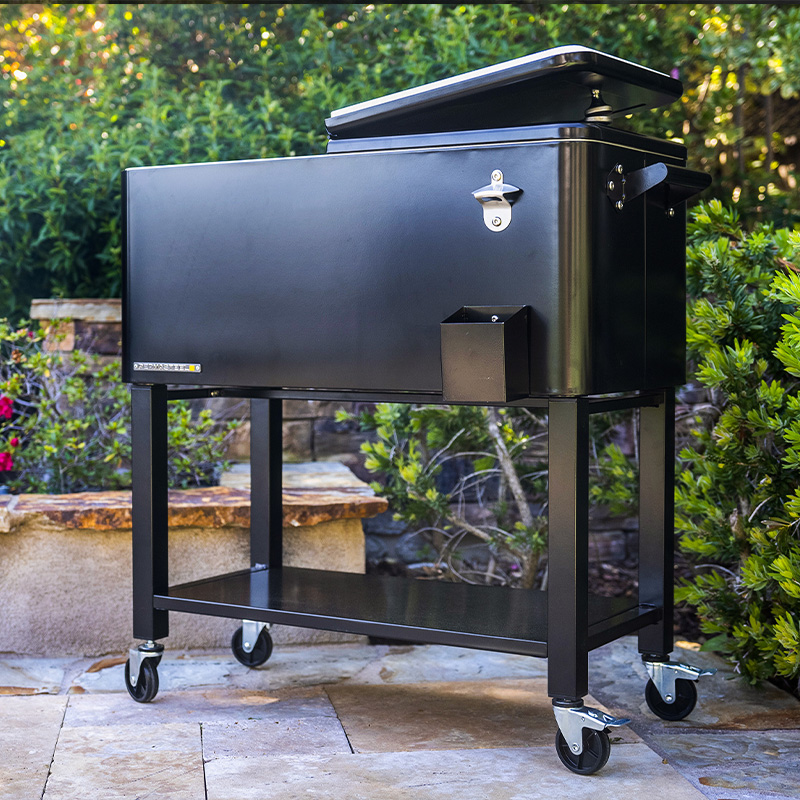 Glacière de patio avec cuve amovible - Noir