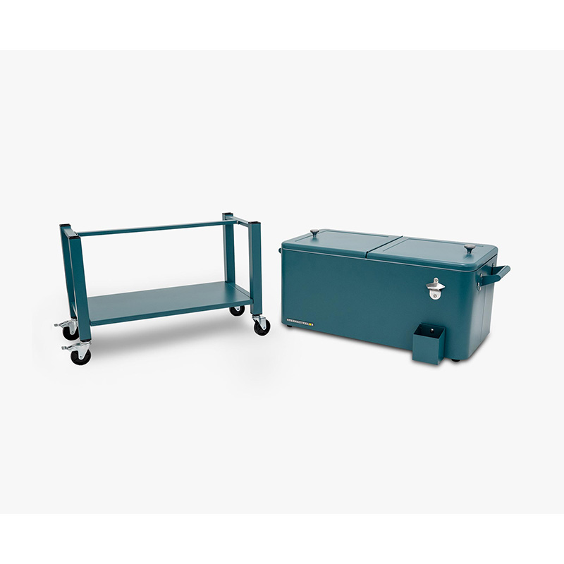 Patio cooler with removeable basin - Teal