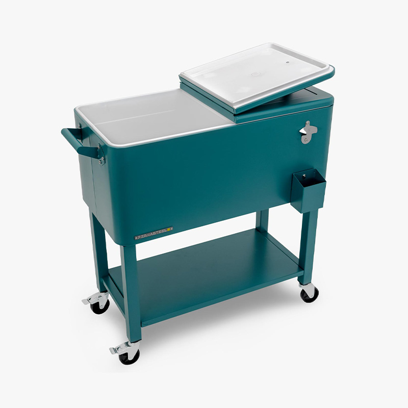 Patio cooler with removeable basin - Teal