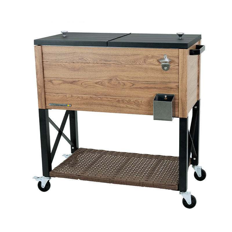 Patio cooler - Rustic wood