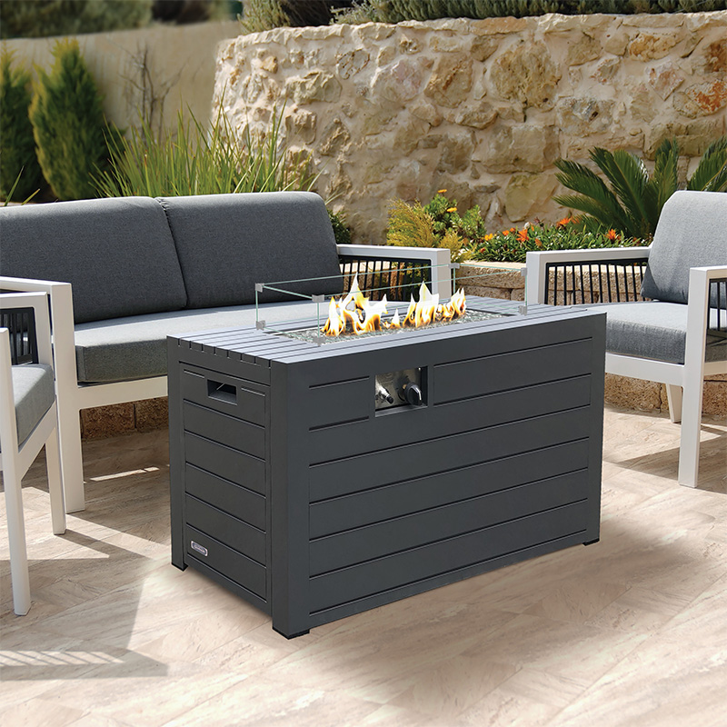 Oasis outdoor fireplace table - Anthracite 42“ x 20” x 24,6”