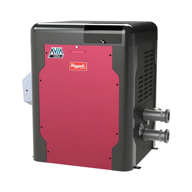 Chauffe-piscine électronique au gaz naturel RayPak AVIA de 264 000 BTU avec échangeur de chaleur NiTek