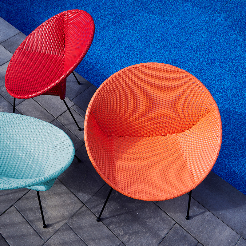 Chaise ronde bistro - Abricot