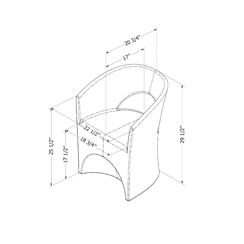 Fauteuil Dalya - Gris foncé