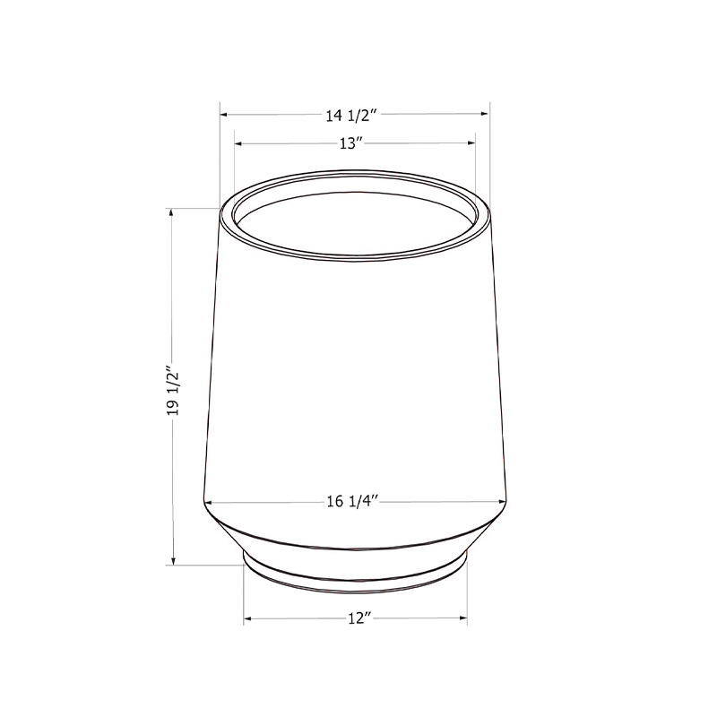 Grand cache-pot Dalya - Terracotta