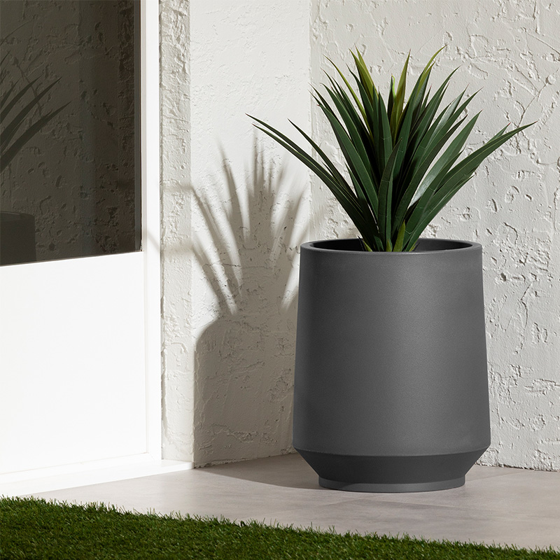 Grand cache-pot Dalya - Gris foncé