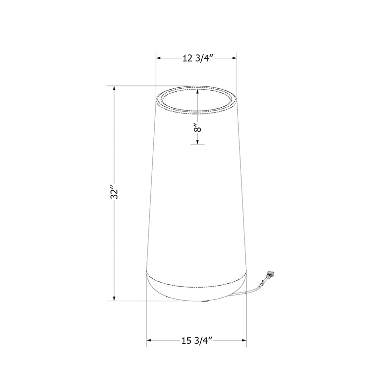 Grand pot de fleurs extérieur Dalya - Gris foncé